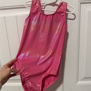 Pink Girls Gymnastics Sparkle Leotard